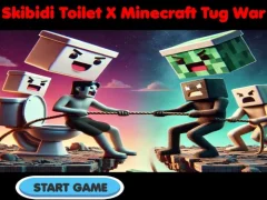 Spēle Skibidi Toilet X Minecraft Tug War online