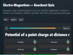 Spēle Electro-Magnetism - Knockout Quiz online