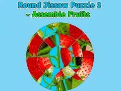 Spēle Round jigsaw Puzzle 2 - Assemble Fruits online