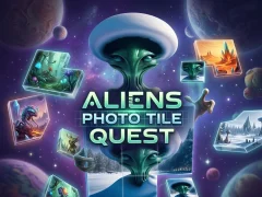 Spēle Aliens Photo Tile Quest online