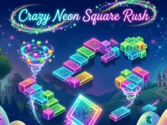 Spēle Crazy Neon Square Rush online