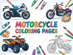 Spēle Motorcycle Coloring Pages online