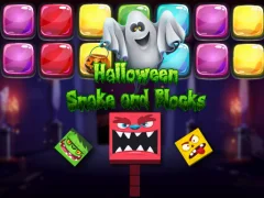 Spēle Halloween Snake and Blocks online