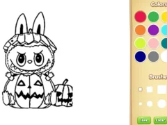 Spēle Halloween Labubu Coloring & Drawing Game online
