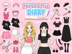 Spēle Paper Doll Diary: Dress Up DIY online