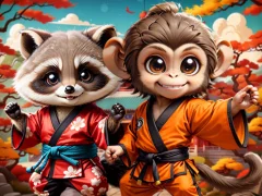 Spēle Kung-Fu Little Animals online