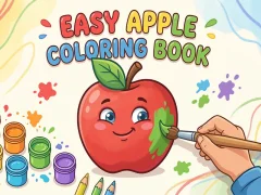 Spēle Easy Apple Coloring Book online