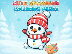 Spēle Cute Snowman Coloring Pages online