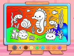 Spēle Coloring Book: Kawaii Sea Animals online