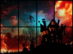 Spēle Sliding Halloween Party online