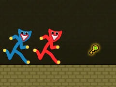 Spēle Red and Blue Stickman Huggy online