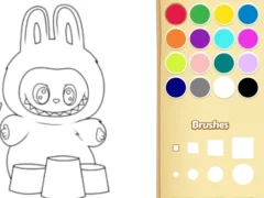 Spēle Easy Labubu Coloring Book online