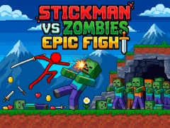 Spēle Stickman vs Zombies: Epic Fight online