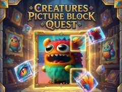 Spēle Creatures Picture Block Quest online