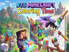 Spēle BTS Minecraft Coloring Time online