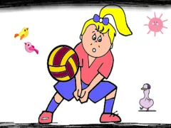 Spēle Volleyball Fun Coloring online