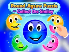 Spēle Round jigsaw Puzzle - Collect the Smiley online