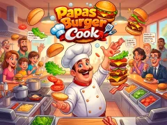 Spēle Papas Burger Cook online