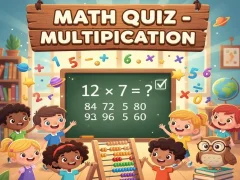 Spēle Math Quiz - Multiplication online