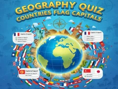 Spēle Geography Quiz Countries Flag Capitals online