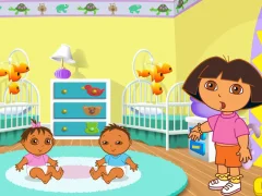 Spēle Dora the Explorer Dora's Playtime with the Twins online