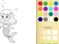Spēle Mermaid Coloring Book For Kids online