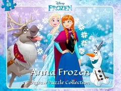 Spēle Anna Frozen Jigsaw Puzzle Collection online