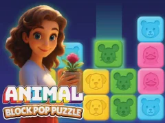 Spēle Animal Block Pop Puzzle online