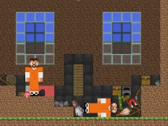 Spēle Escape from the prison in Mineblock! Destruction! online