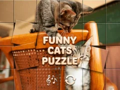 Spēle Funny Cats Puzzle online