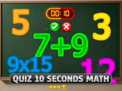 Spēle Quiz 10 Seconds Math online