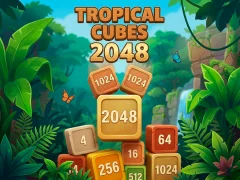 Spēle Tropical Cubes 2048 online