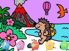Spēle Color By Code Volcano Hedgehog online