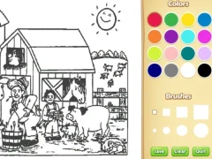 Spēle Farm Coloring Book For Kids online