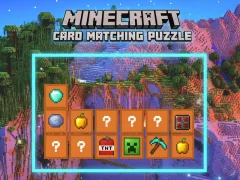 Spēle Minecraft Card Matching Puzzle online