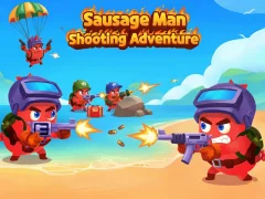 Spēle Sausage Man Shooting Adventure online