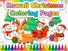 Spēle Kawaii Christmas Coloring Pages online
