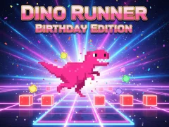 Spēle Dino Runner Birthday Edition online