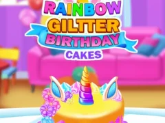 Spēle Rainbow Glitter Birthday Cakes online