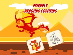Spēle Friendly Dragons Coloring online