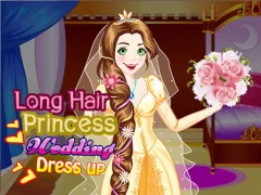 Spēle Long Hair Princess Wedding Dress up online