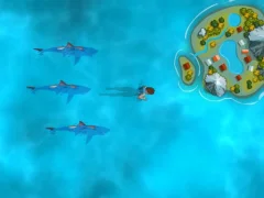 Spēle Survive the Sharks online
