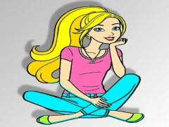 Spēle Barbie Coloring online