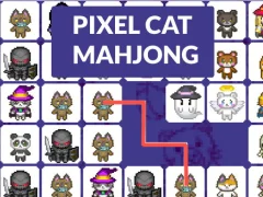 Spēle Pixel cat mahjong online