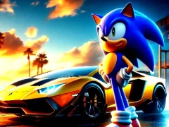 Spēle Sonic Run for Lamborghini online