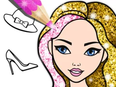 Spēle Fashion Coloring Book Glitter online
