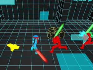 Spēle Stickman neona zobenu cīņa online