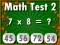 Spēle Math Test 2 online