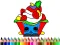 Spēle Back To School: Cake Coloring Book online