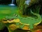 Spēle Crocodile Waterfalls Forest Escape online